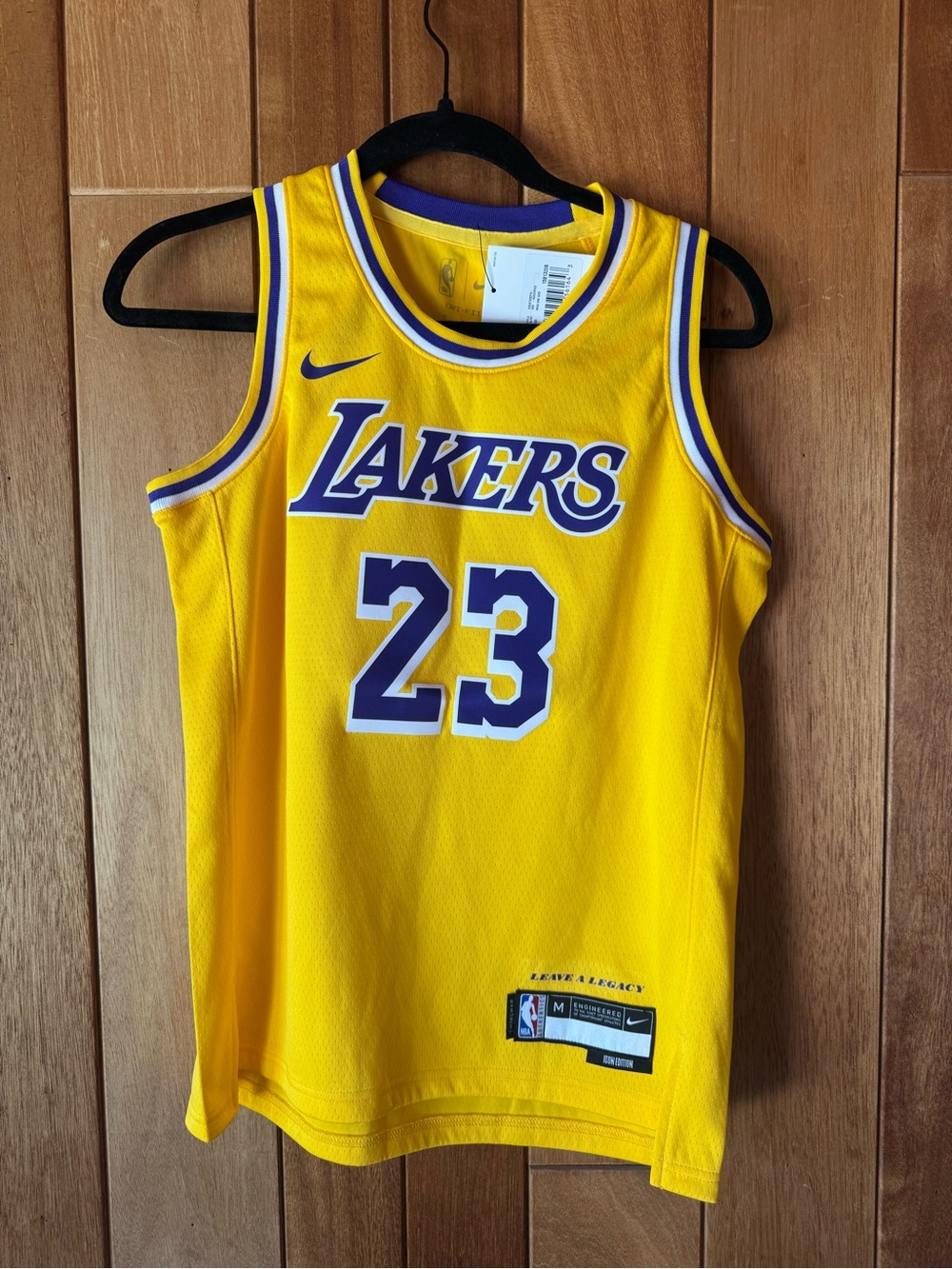 NBA Los Angeles Lakers Yellow and Purple #23 Replica Jersey dri-Fit